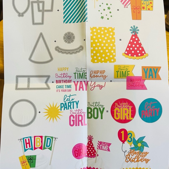 PRICED to SELL 90pc Diamond Press Birthday Dies, Stamps & MORE - Picture 5 of 6